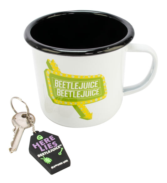  Beetlejuice: Enamel Mug &amp; Keyring  5056563714453