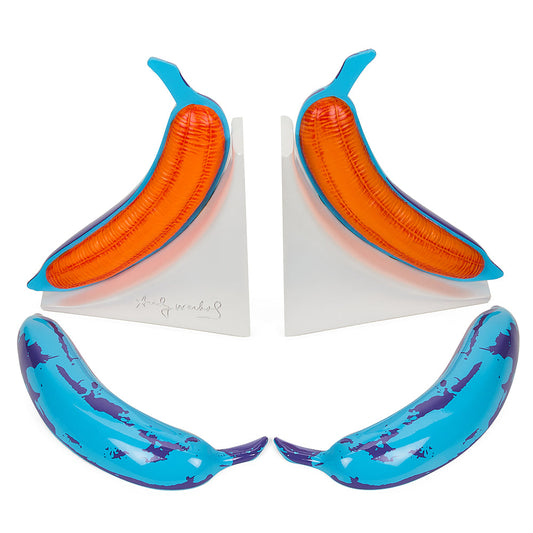  Andy Warhol: Blue Banana 10 inch Lustre Gloss Resin Bookends  0883975182090