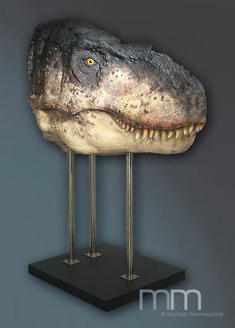 Dinosaur: Closed Mouth T-Rex Head Life Sized Statue  1623155031041