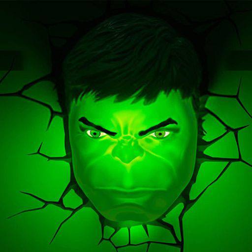 Marvel 3D LED Light Hulk Face 3D 0816733840451