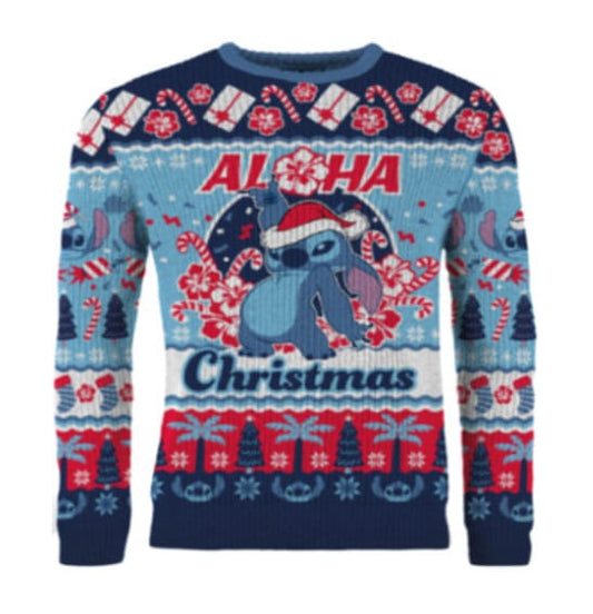 Lilo & Stitch Christmas Sweater Stitch Aloha Christmas  Size S 5061036145207