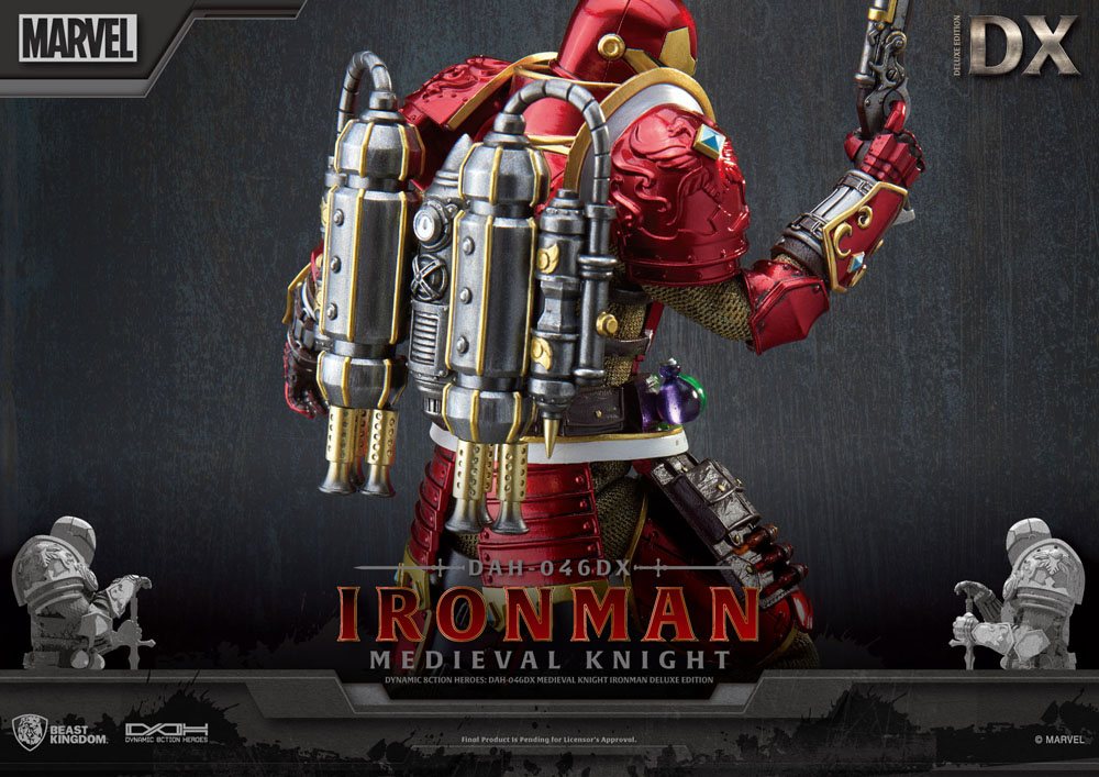 Marvel Dynamic 8ction Heroes Action Figure 1/9 Medieval Knight Iron Man Deluxe Version 20 cm 4711061159922