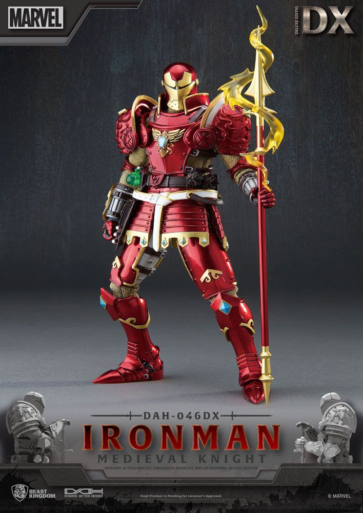 Marvel Dynamic 8ction Heroes Action Figure 1/9 Medieval Knight Iron Man Deluxe Version 20 cm 4711061159922