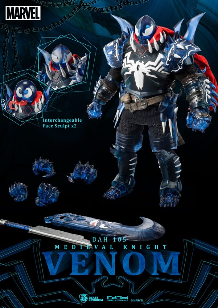 Marvel Dynamic 8ction Heroes Action Figure 1/9 Medieval Knight Venom 23 cm 4711385246711