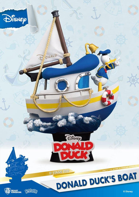 Diorama Donald Duck's Boat 15 Cm Pvc - Amuzzi