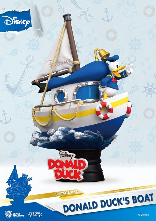 Diorama Donald Duck's Boat 15 Cm Pvc - Amuzzi
