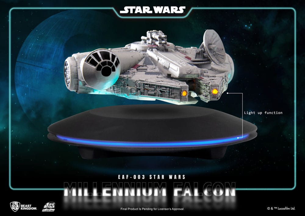 Star Wars Egg Attack Floating Model with Light Up Function Millennium Falcon 13 cm 4711385243291