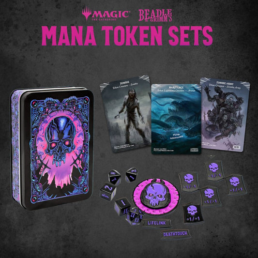 Magic the Gathering Dice and Token Pack Black Mana 0850060996009