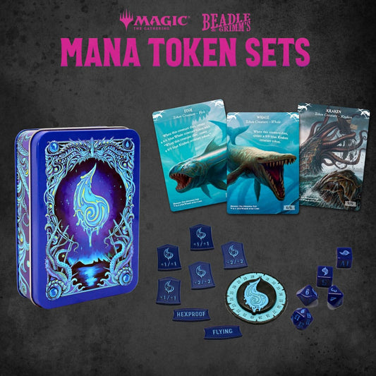Magic the Gathering Dice and Token Pack Blue Mana 0850060996016