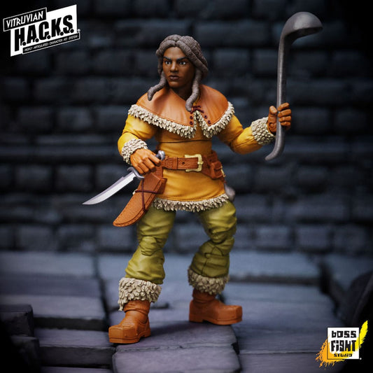 Vitruvian H.A.C.K.S. Action Figure Dwarf Tavern Keeper Madame Ruskin 0814800024650