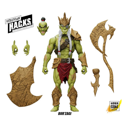 Vitruvian H.A.C.K.S. Action Figure Mighty Orc Sovran Bur'Zagi 0814800024674
