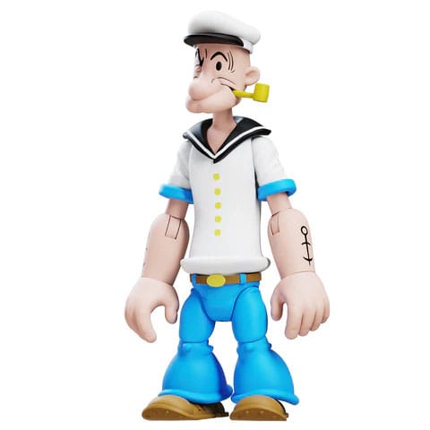 Popeye Action Figure Wave 03 Popeye 1st Appearance White Shirt 0814800024360