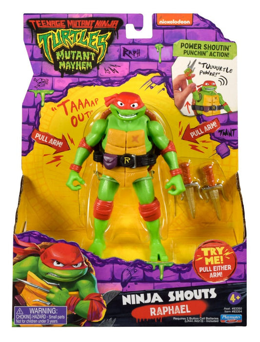 Teenage Mutant Ninja Turtles: Mutant Mayhem Ninja Shouts Action Figure Raphael 14 cm 0043377833543