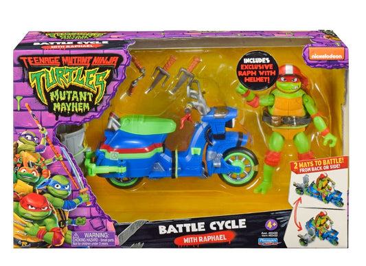 Teenage Mutant Ninja Turtles: Mutant Mayhem Action Figure Raphael & Scooter with Sidecar 11 cm  0043377834328