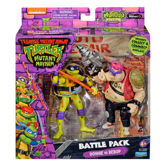 Teenage Mutant Ninja Turtles Action Figures Donatello vs. Bebop 11 cm  0043377833321