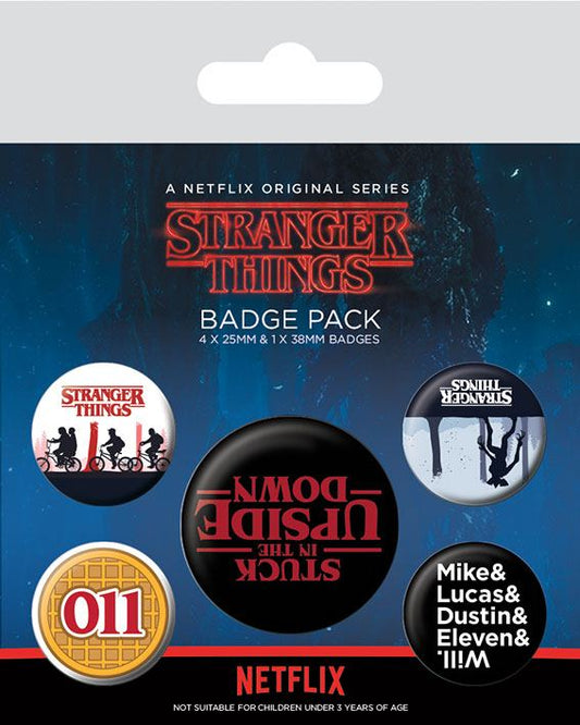 Stranger Things Pin-Back Buttons 5-Pack Upsid 5050293806556