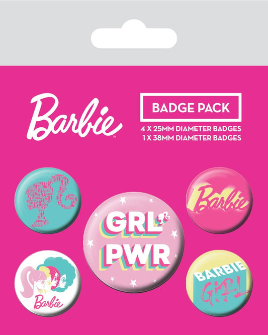 Barbie Pin-Back Buttons 5-Pack Girl Power 5050293808154