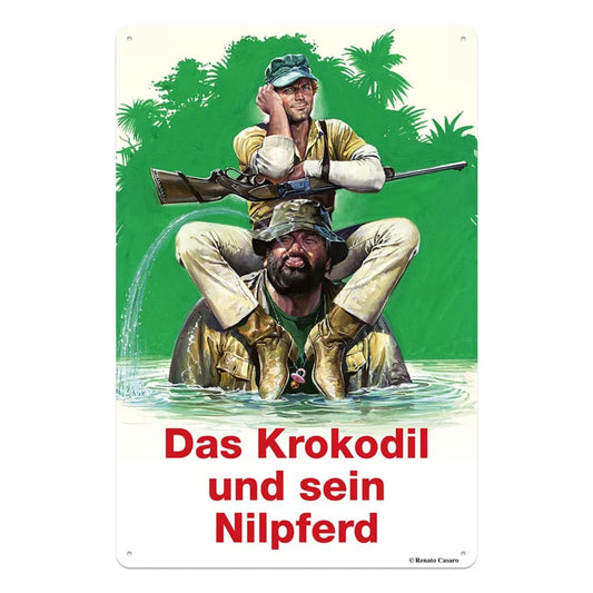Bud Spencer & Terence Hill Tin Sign Das Krokodil und sein Nilpferd 20 x 30 cm0 cm 4250778167603