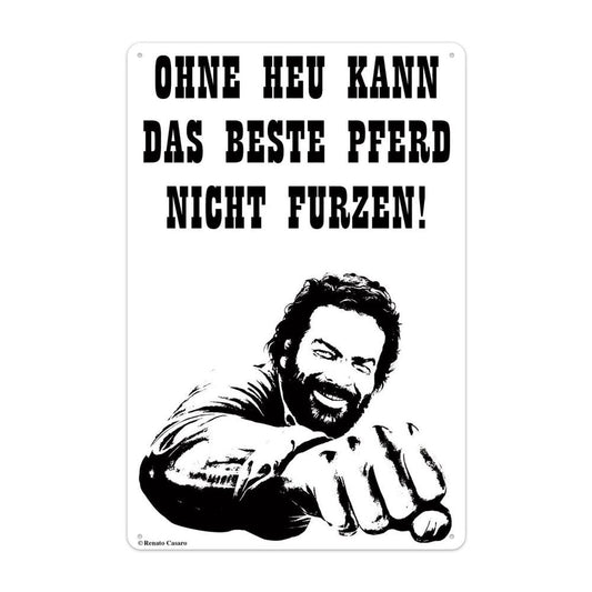 Bud Spencer Tin Sign Pferd Faust 20 x 30 cm 4250778167634