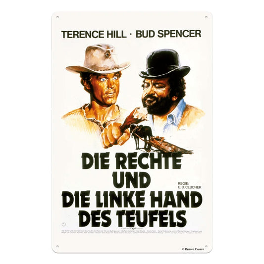 Bud Spencer & Terence Hill Tin Sign Rechte und Linke Hand des Teufels 20 x 30 cm 4250778167573