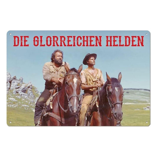 Bud Spencer & Terence Hill Tin Sign Die glorreichen Helden 20 x 30 cm 4250778143782