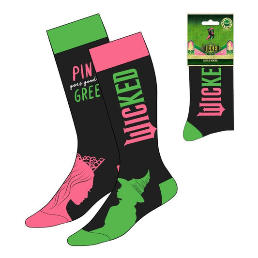 Wicked Socks Pink goes good with Green 36-43  8445484544558