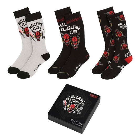 Stranger Things Socks 3-Pack 38-45 Hellfire Club 8445484579406