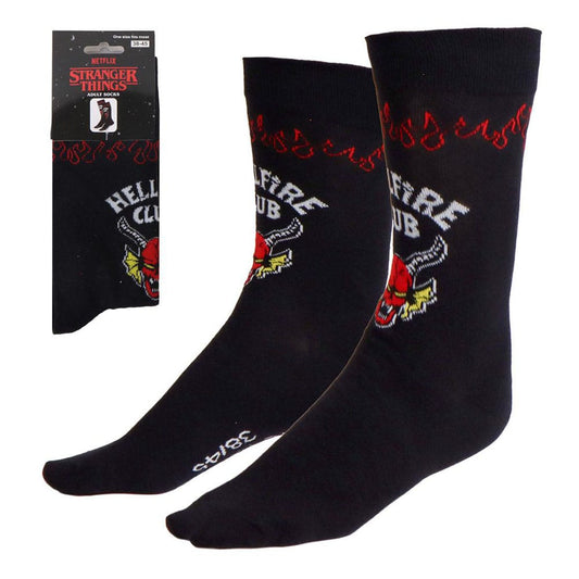 Stranger Things Socks Hellfire Club Black 38-45  8445484579451