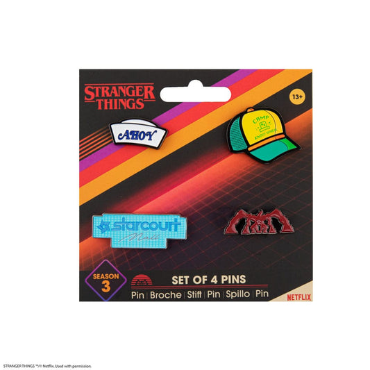Stranger Things Pins 4-Pack Season 3 4895205618084