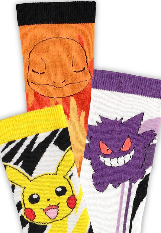 Pokémon Socks 3-Pack Pikachu, Charmander, Gengar 39-42 8718526180022
