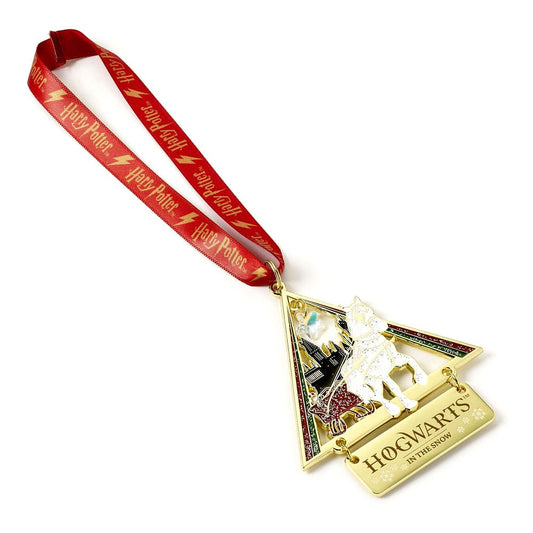 Harry Potter tree ornament Hogwarts in the Snow (Golden Tone) 5055583462504