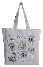 Harry Potter Tote Bag Platform 9 3/4 Embroidered Velvet 5055583481307