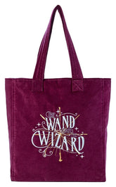 Harry Potter Tote Bag The Wand Chooses The Wizard Velvet 5055583481284