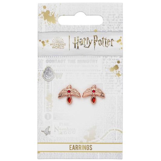 Harry Potter Earrings Fawkes (Gold plated) 5055583450815