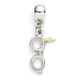 Harry Potter Charm Lightning Bolt with Glasses (silver plated) 5055583427565
