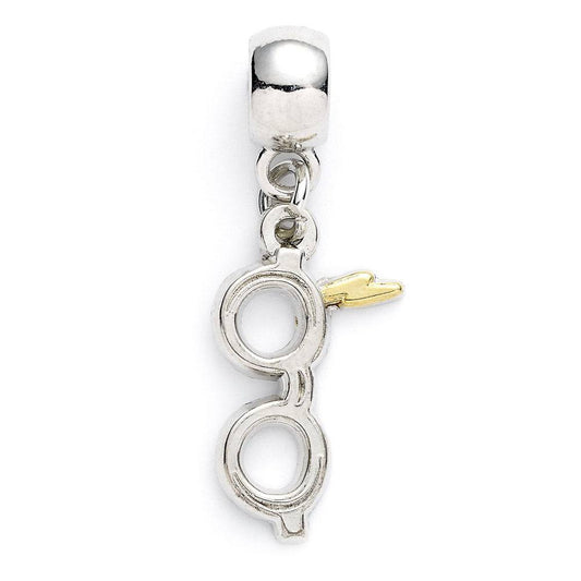 Harry Potter Charm Lightning Bolt with Glasses (silver plated) 5055583427565