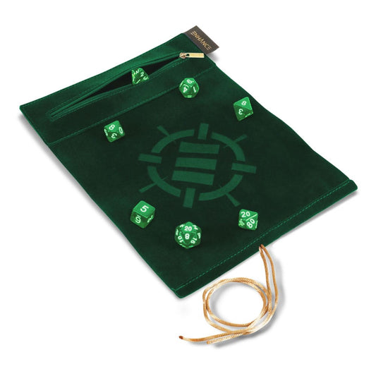 Enhance Tabletop Roll on a Scroll Bag with Dice Green 0637836627332
