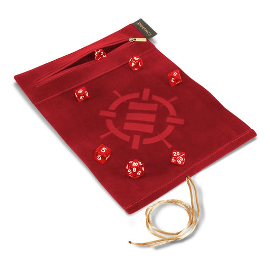 Enhance Tabletop Roll on a Scroll Bag with Dice Red 0637836627295