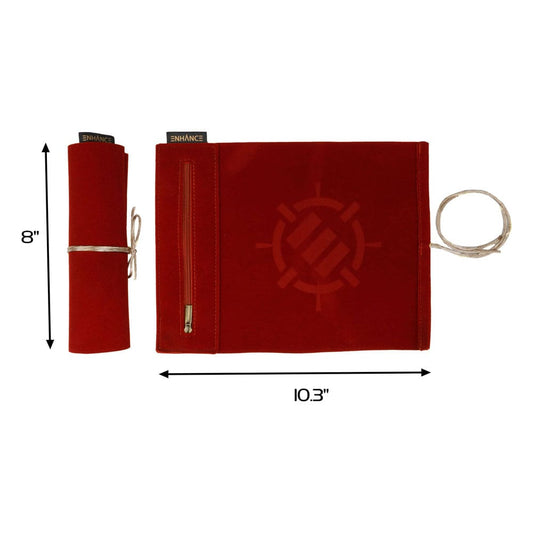 Enhance Tabletop Roll on a Scroll Bag with Dice Red 0637836627295