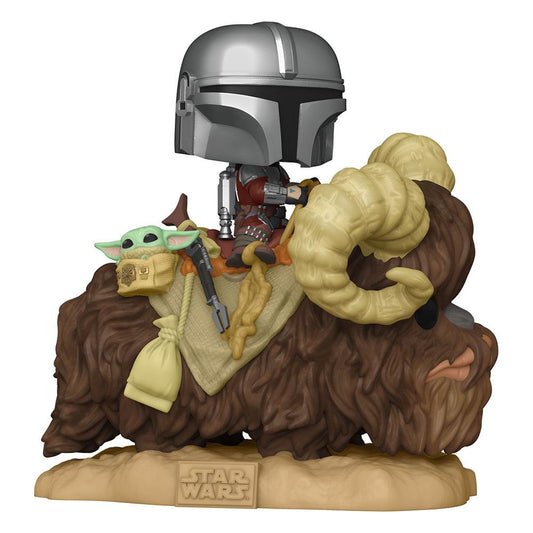 Star Wars The Mandalorian POP! Deluxe Vinyl Figure The Mandalorian on Wantha with Child in Bag 9 cm 0889698523738