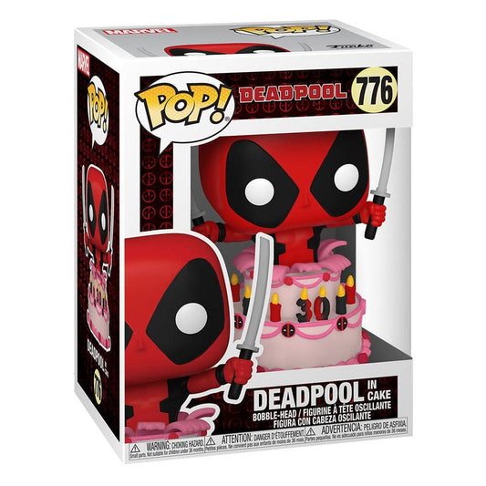 Marvel Deadpool 30Th Anniversary POP! Vinyl Figure Deadpool In Cake 9 Cm - Amuzzi