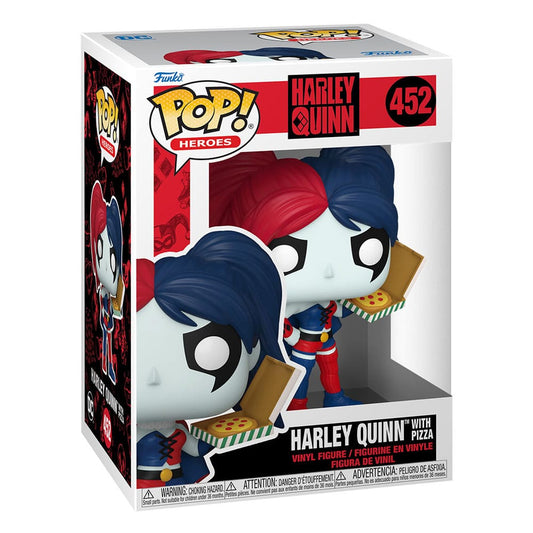 DC Comics: Harley Quinn Takeover POP! Heroes Vinyl Figure Harley with Pizza 9 cm 0889698656153