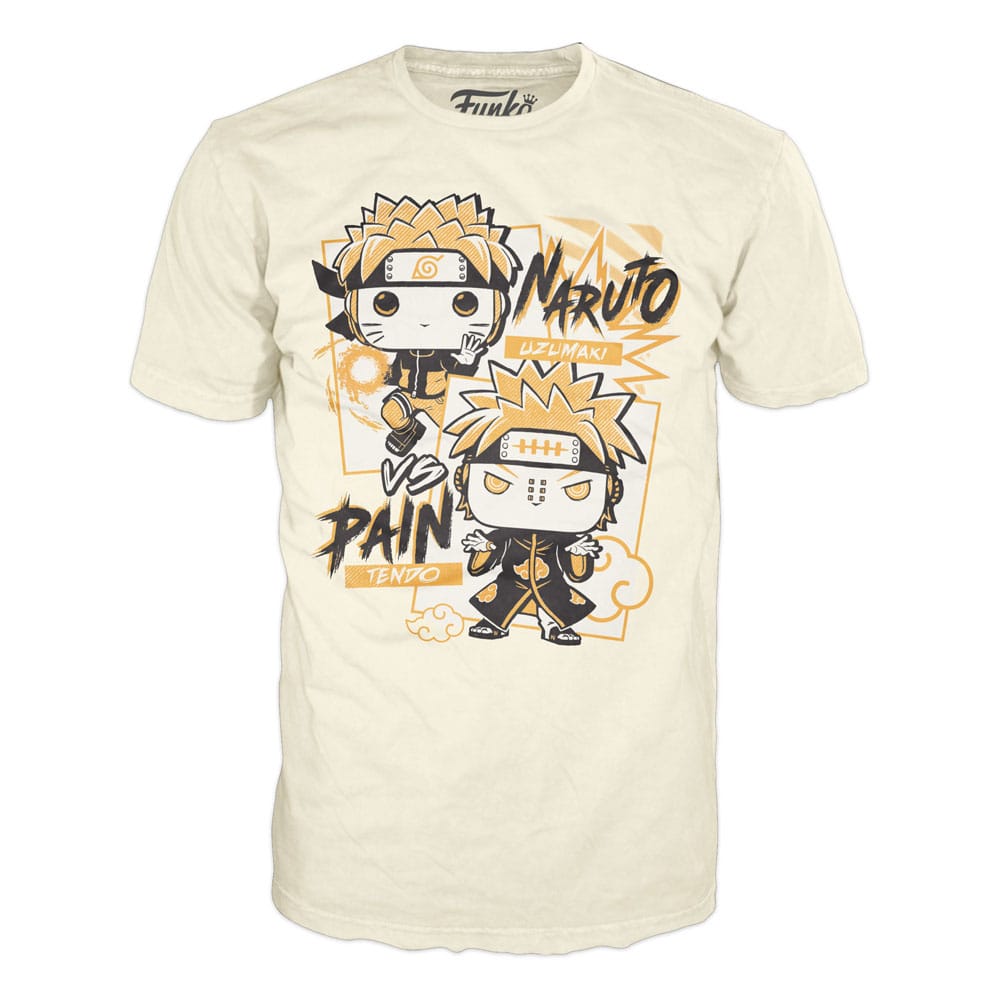Naruto Boxed Tee T-Shirt Naruto v Pain Size S 0889698728829