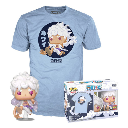 One Piece POP! & Tee Box Luffy Fifth Gear Size M 0889698842792