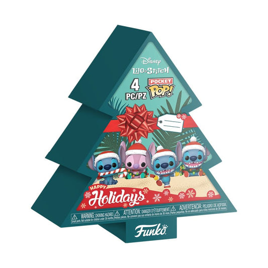 Lilo&Stitch Holiday 2025 Pocket POP! Vinyl Keychains 4-Pack Tree Holiday Box 4 cm 0889698860925