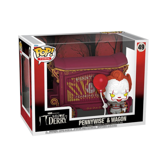 It-Welcome to Derry POP! Town Vinyl Figure Pennywise & Wagon 9 cm 0889698862431