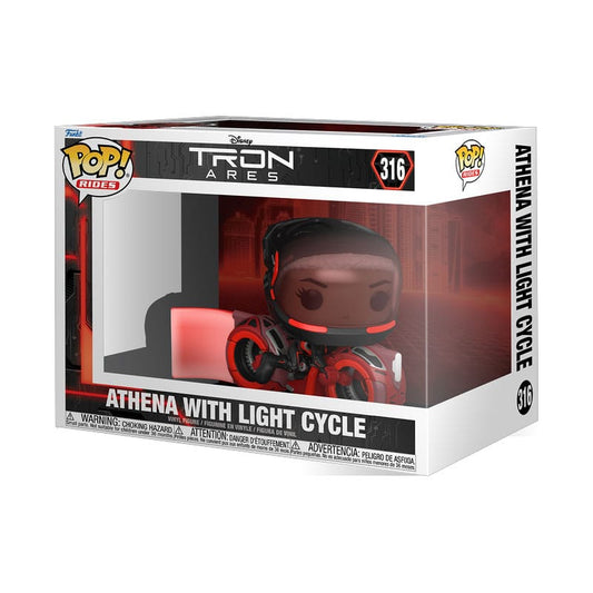 Tron: Ares POP! Rides Vinyl Figure Athena with Light Cycle 15 cm 0889698882309