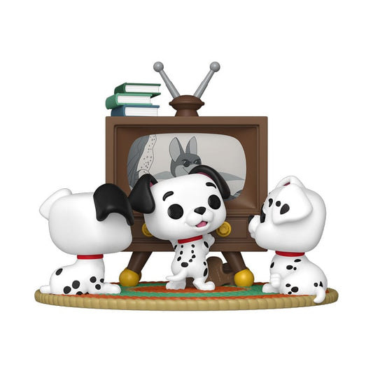 One Hundred and One Dalmatians POP Moment Vinyl Figures Rolly, Patch & Lucky with TV 9 cm 0889698902601