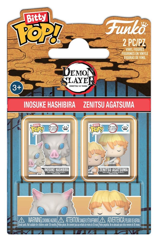 Demon Slayer: Kimetsu no Yaiba Bitty POP! Vinyl Figures 2-Pack Inosuke & Zenitsu 2 cm 0889698939973