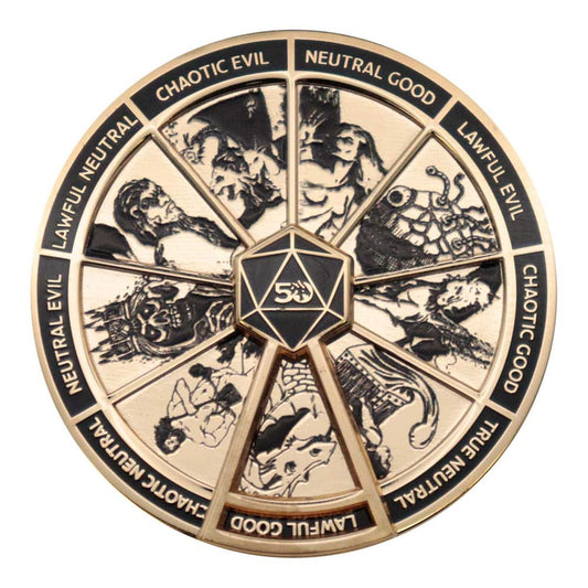 Dungeons & Dragons Pin Badge Alignment Spinner Coloured Limited Edition 5060948296106